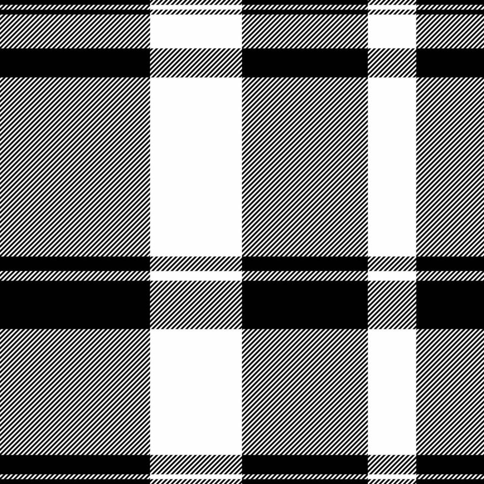 Poncho texture textile, ribbon seamless background plaid. Paint pattern check tartan fabric in black and white colors. vector