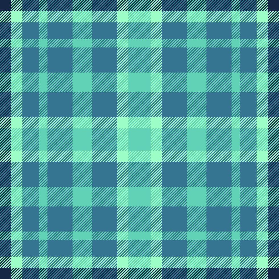 Hunter fabric textile, 60s texture check plaid. Packaging pattern seamless tartan background in cyan and teal colors. vector