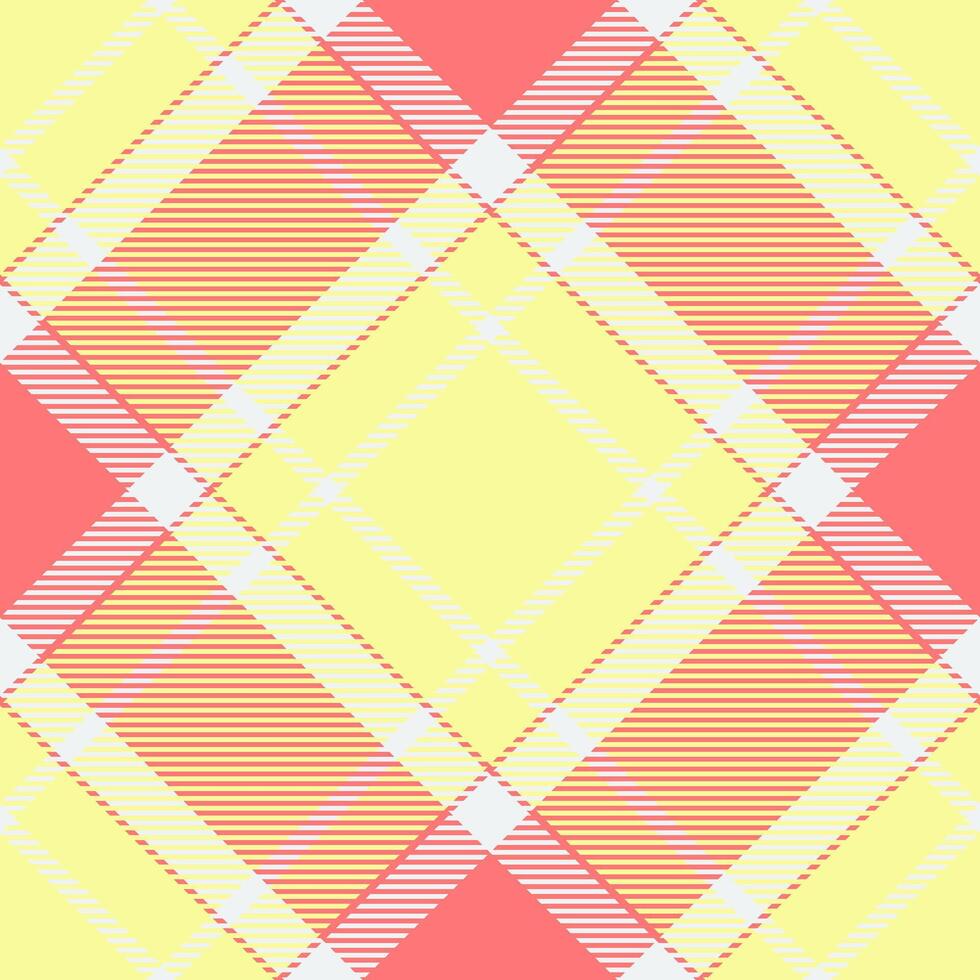 Vintage textile check texture, hounds fabric plaid seamless. Good tartan background pattern in lime and red colors. vector