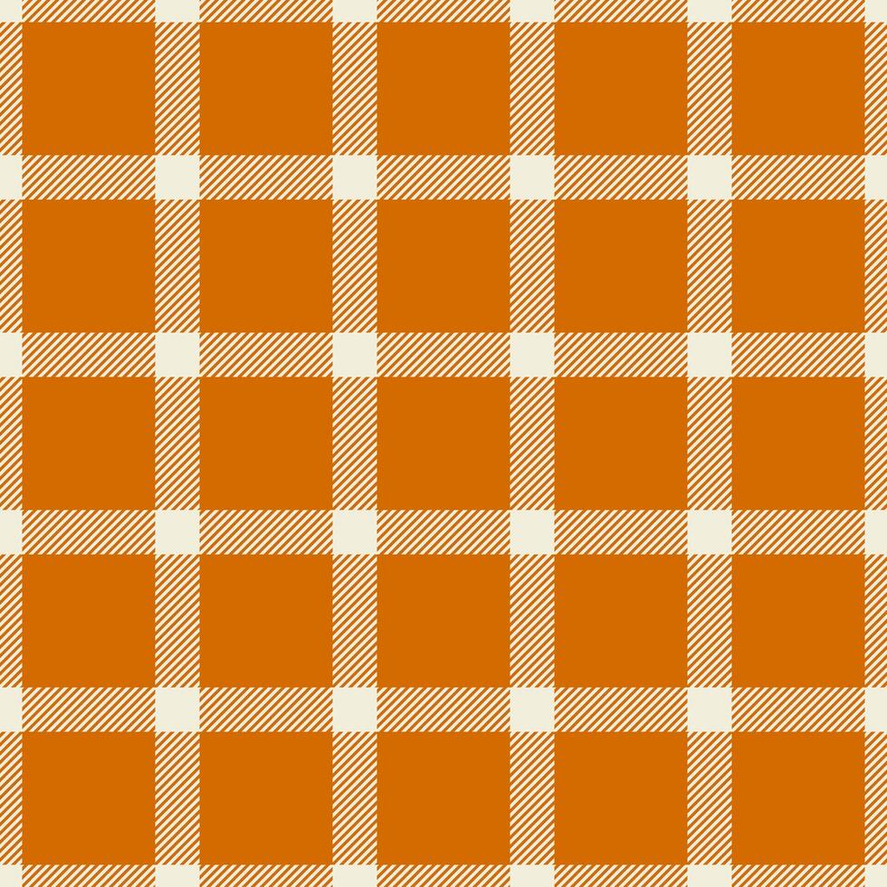 Furry seamless check texture, backdrop plaid tartan. Amazing fabric pattern textile background in light and orange colors. vector