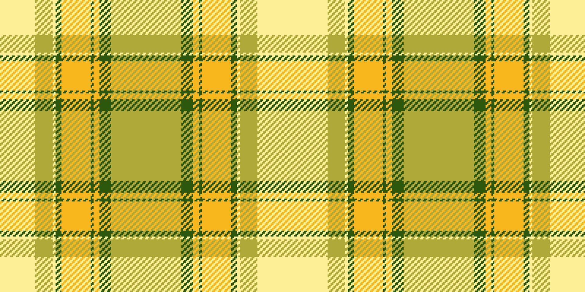 Celebrate fabric plaid, royalty seamless pattern texture. Windowpane textile background tartan check in yellow and amber colors. vector