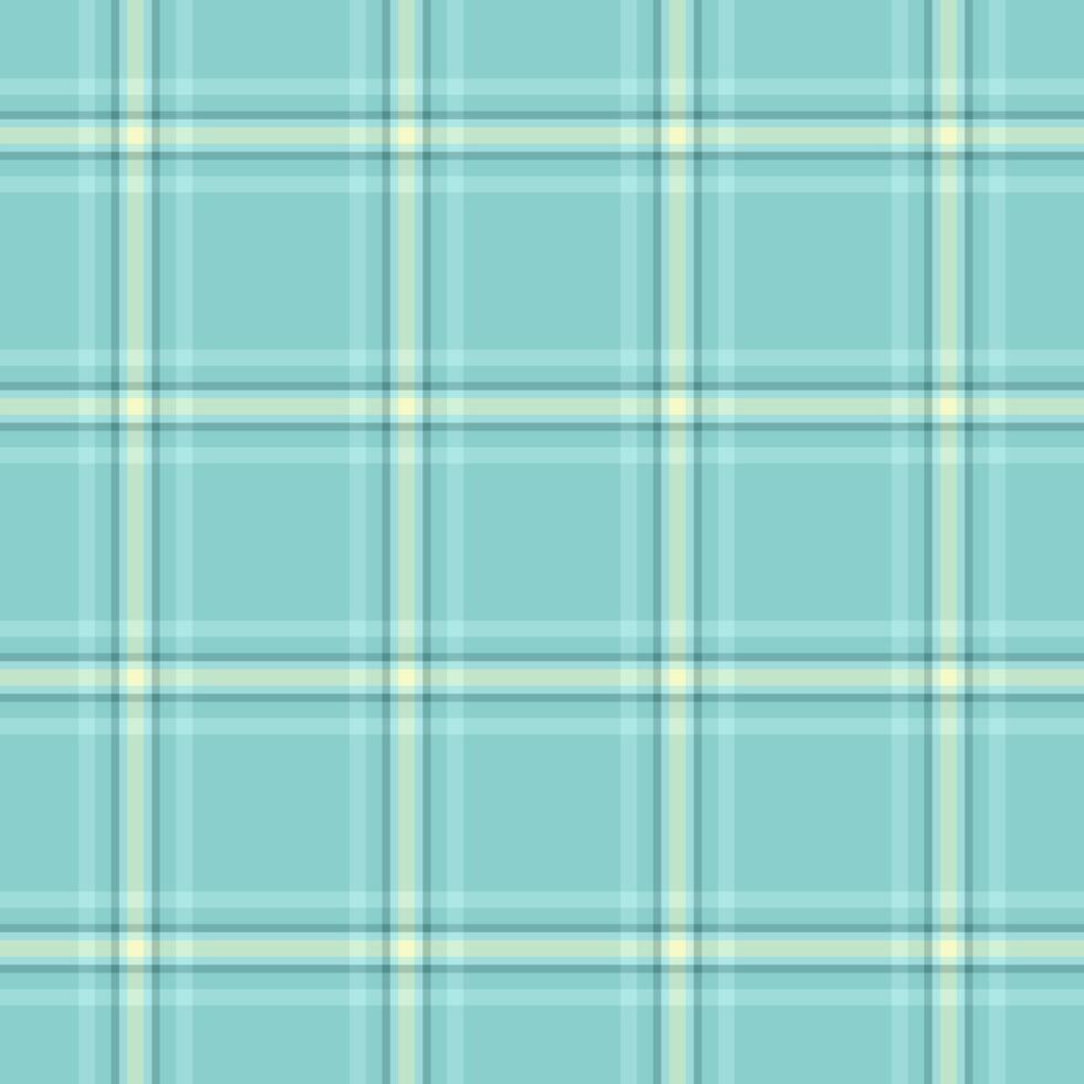 Textured texture seamless background, new fabric check. Elegance textile tartan plaid pattern in light and teal colors. vector