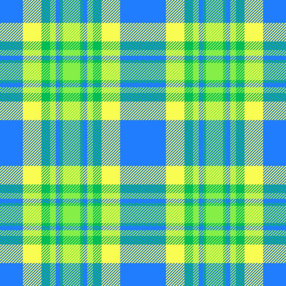 Panjabi tartan background seamless, geometric pattern textile check. Copy space fabric texture plaid in green and blue colors. vector