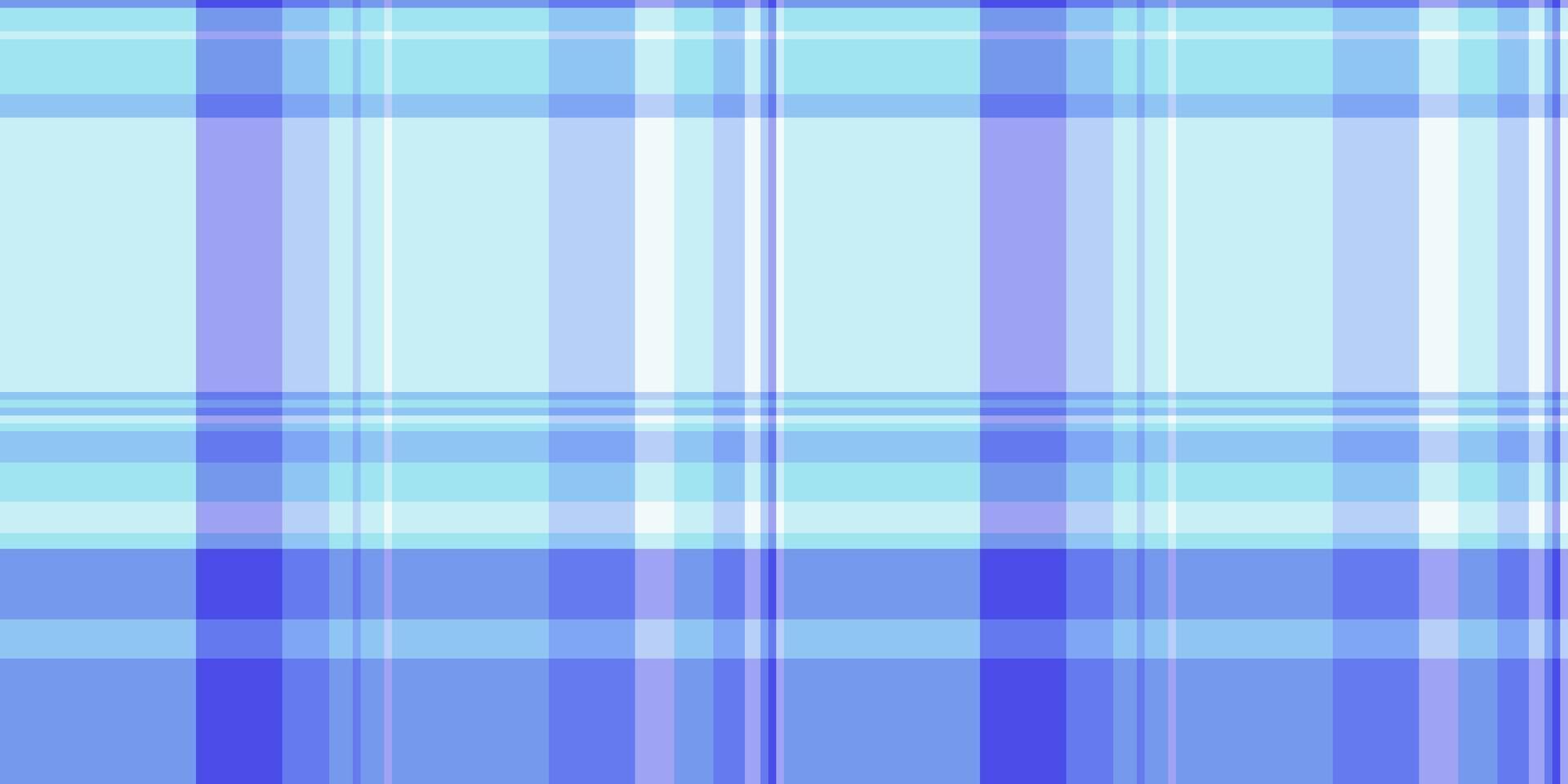 Curve background tartan pattern, decorating seamless texture fabric. Unique textile plaid check in blue and cyan colors. vector