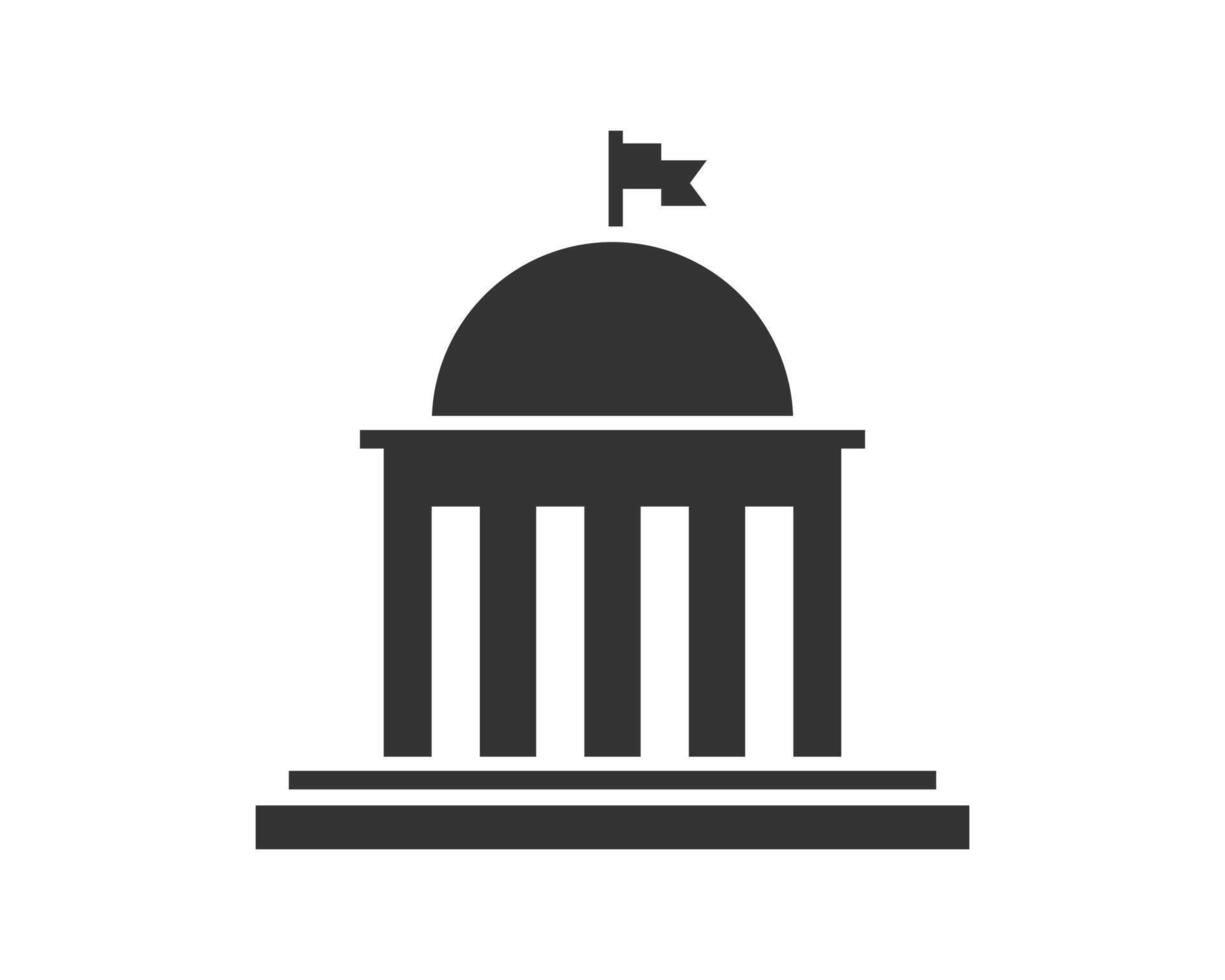 Government icon . Building construction symbol. Architecture residental design. Classic estate sign. vector