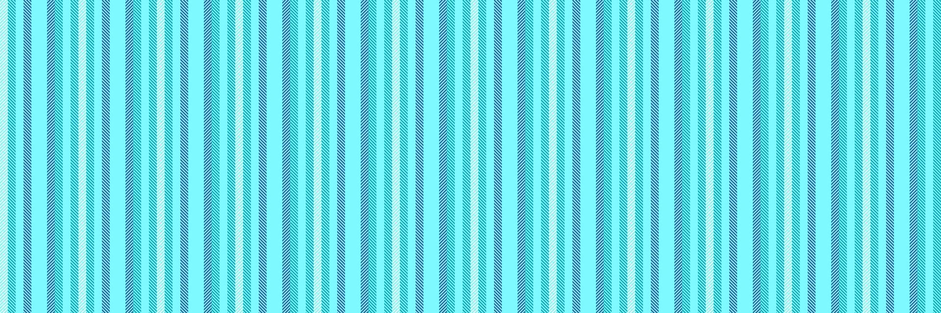Native fabric vertical stripe, neat texture lines textile. Aesthetic background seamless pattern in cyan and blue colors. vector