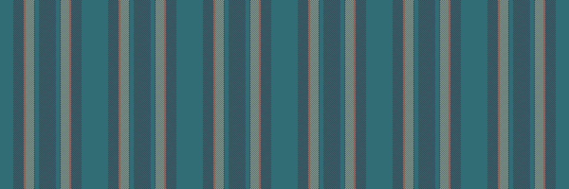 Stripe textile texture seamless, retail pattern vertical. Sariation stripe fabric lines background in cyan and pastel colors. vector