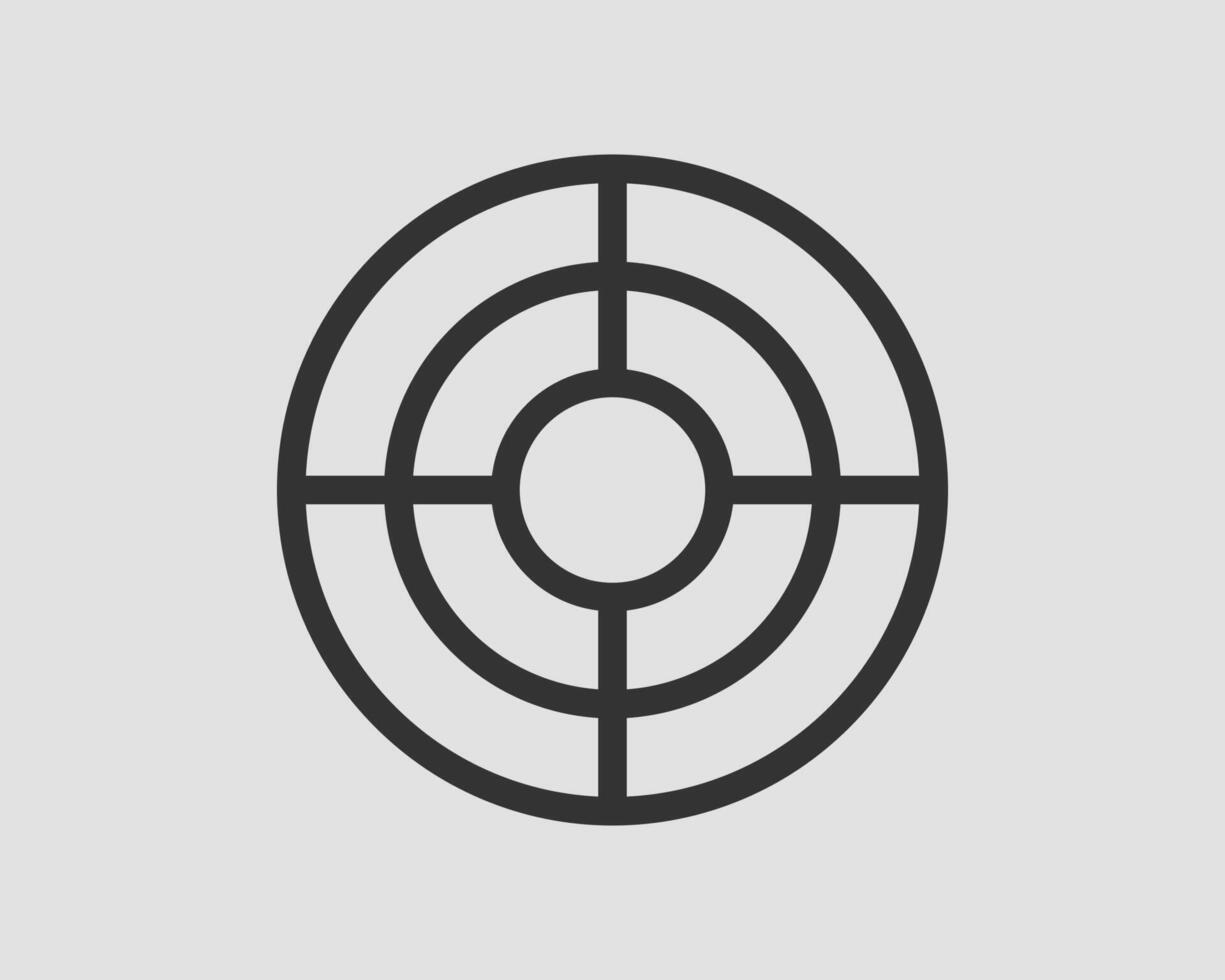 Target icon round sign army force vector