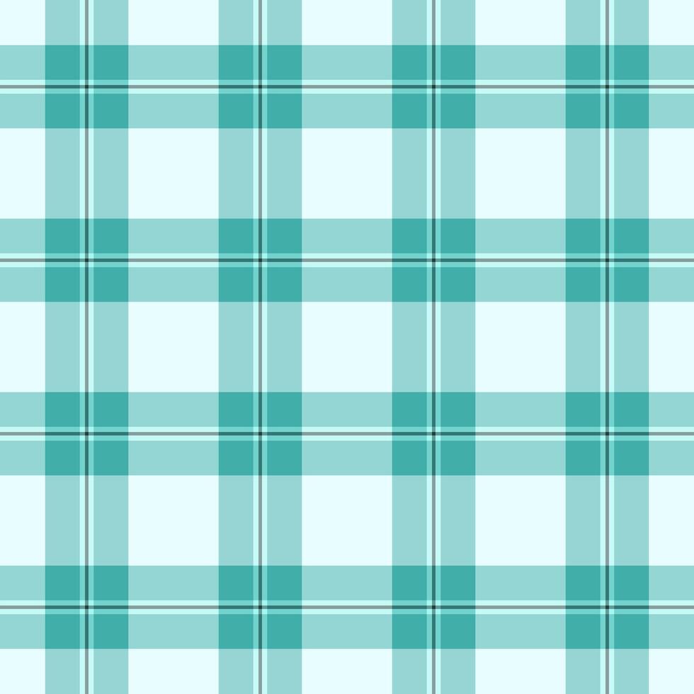 Indian seamless check, party plaid tartan pattern. Pajamas textile fabric texture background in teal and light colors. vector