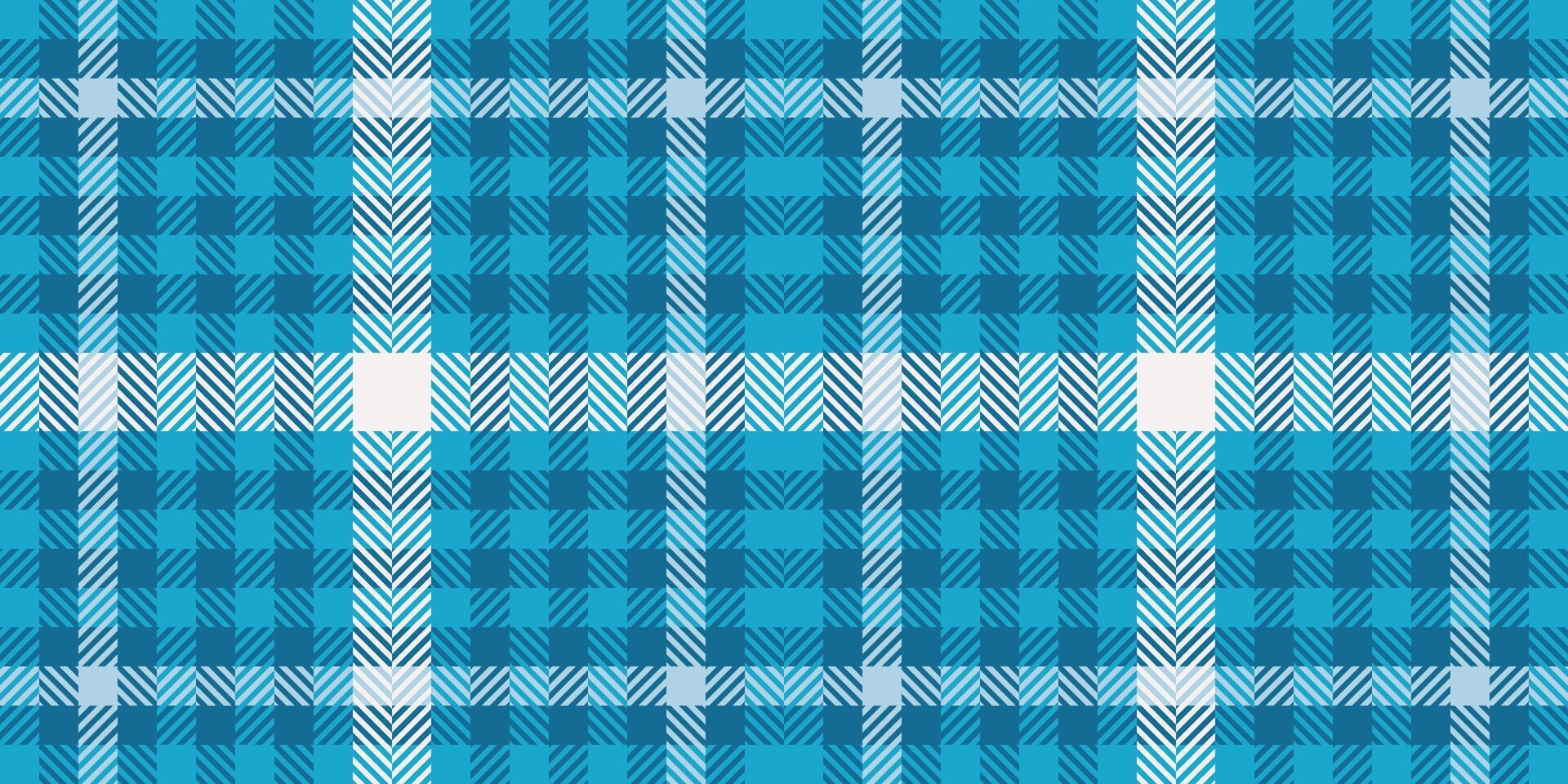 Lovely check texture seamless, flow tartan fabric plaid. Usa textile pattern background in cyan and light blue colors. vector
