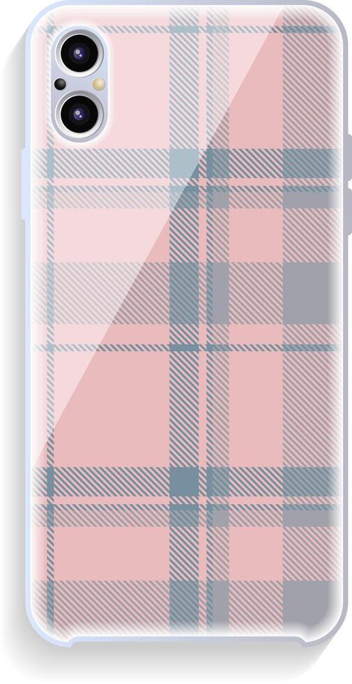 Smartphone cover design mockup. Template geometric pattern for mobile phone back part. Flat design. vector