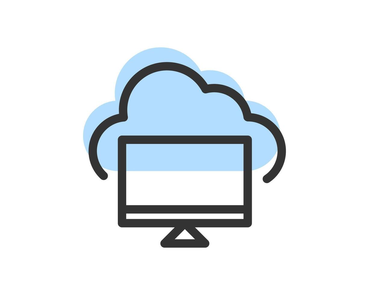 Cloud Storage And Data Transfer Icon. Computing Service And Network Related Line Icons. Database And Server, Cyber Security, Digital Transformation. vector