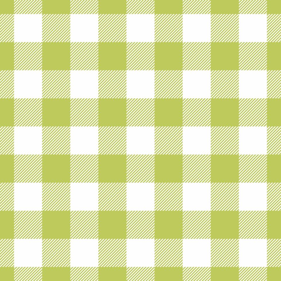 Bed plaid background check, halftone tartan textile texture. Mexico seamless pattern fabric in lime and white colors. vector