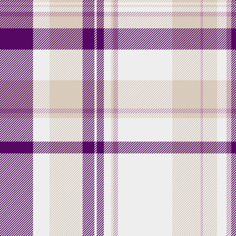 Vichy textile background pattern, old fabric texture. Oriental check tartan plaid seamless in white and light colors. vector