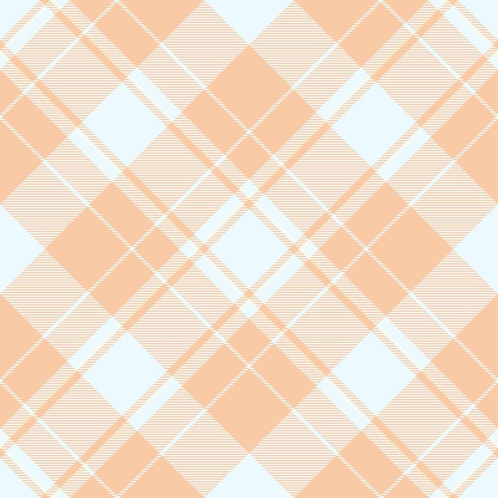 Tape tartan background, comfort seamless textile texture. No people pattern plaid check fabric in orange and alice blue colors. vector