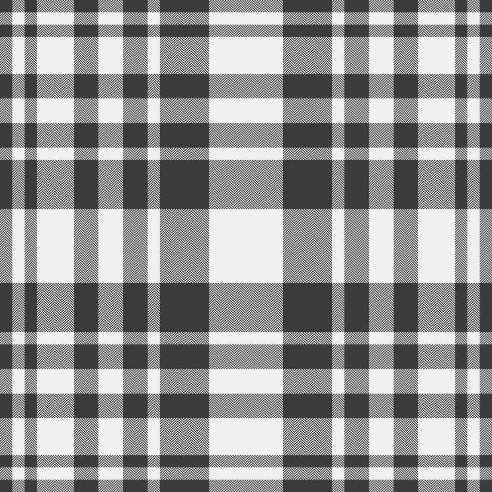 Rich plaid fabric background, uk texture pattern seamless. Diagonal check tartan textile in grey and white colors. vector