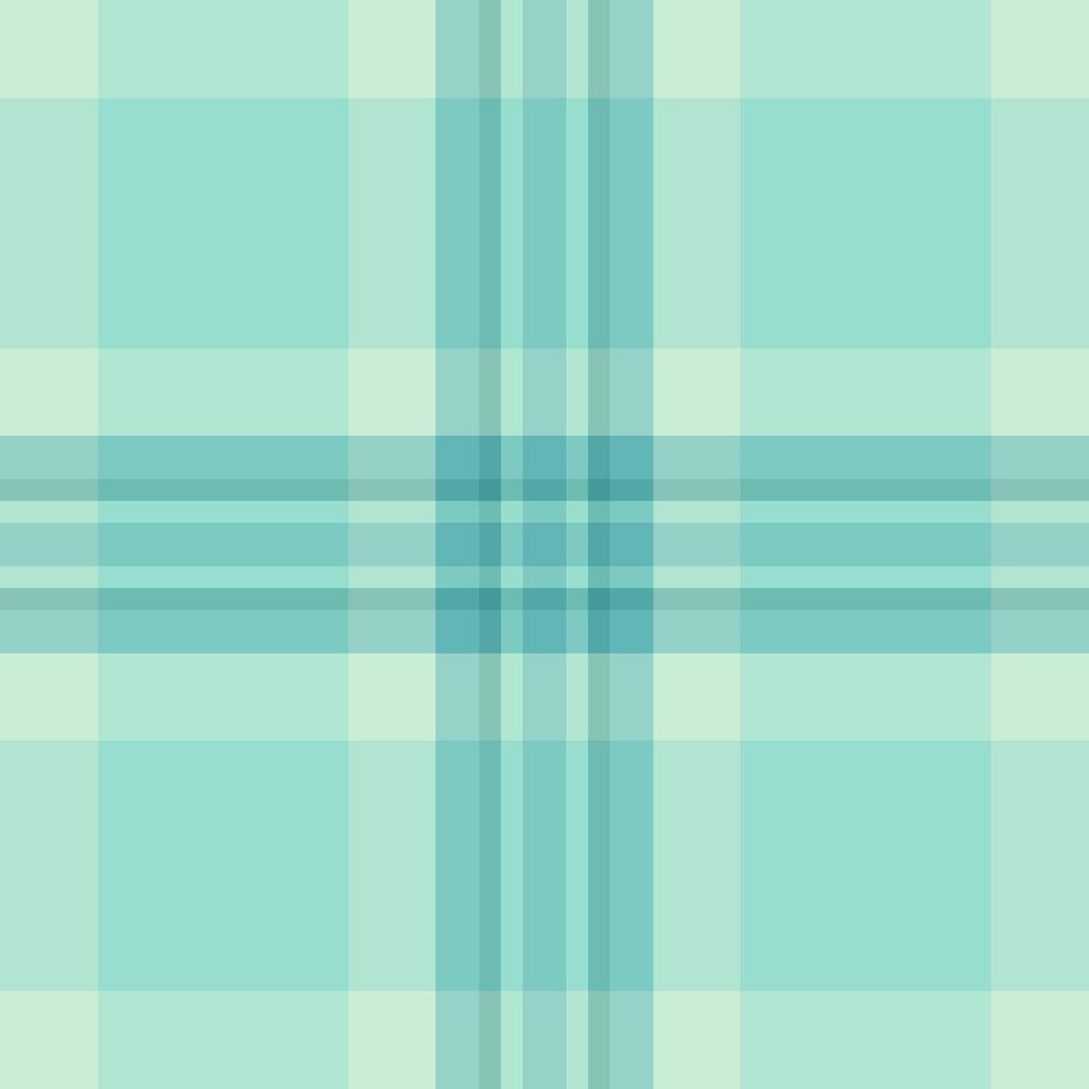 Mesh tartan seamless fabric, woven check pattern . Layer plaid background texture textile in teal and light colors. vector
