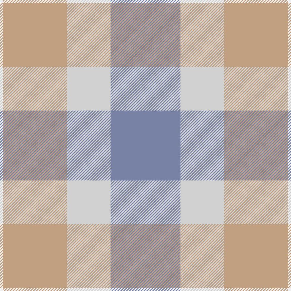 Realistic pattern check tartan, direct textile plaid . Trendy background seamless texture fabric in orange and light gray colors. vector