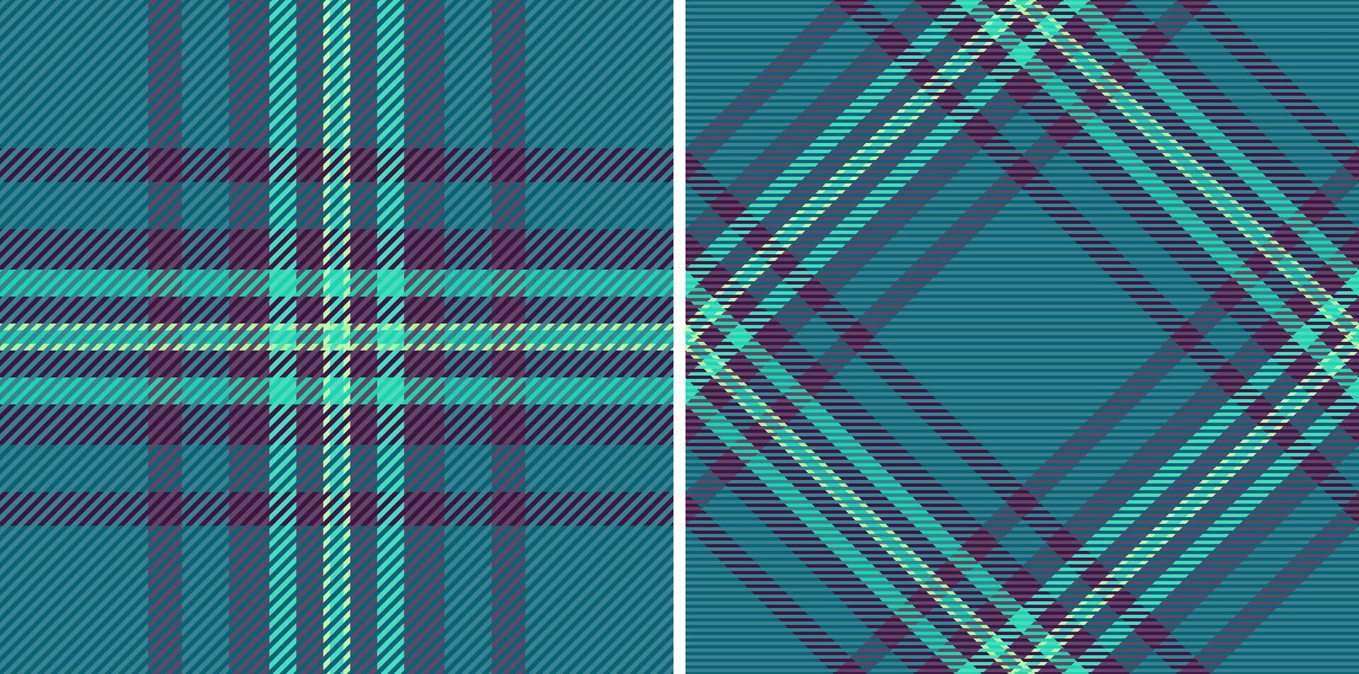 Texture plaid textile of tartan check pattern with a fabric background seamless . Set in trendy colors for premium quality products. vector