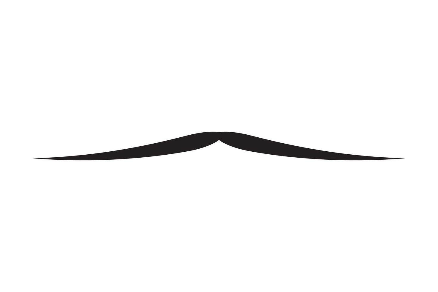 Moustache icon. Black retro style mustache. Shave barber vintage man face vector