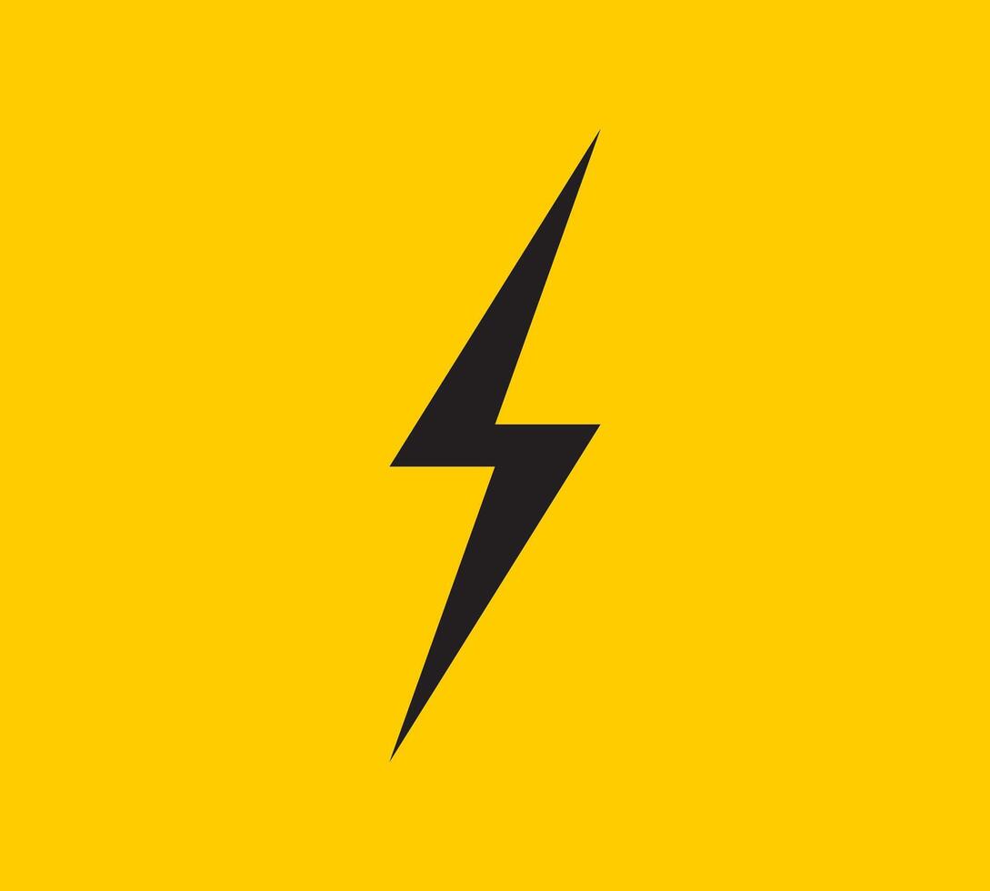 Power energy emblem. Electricity flash symbol. Charge or danger icon vector