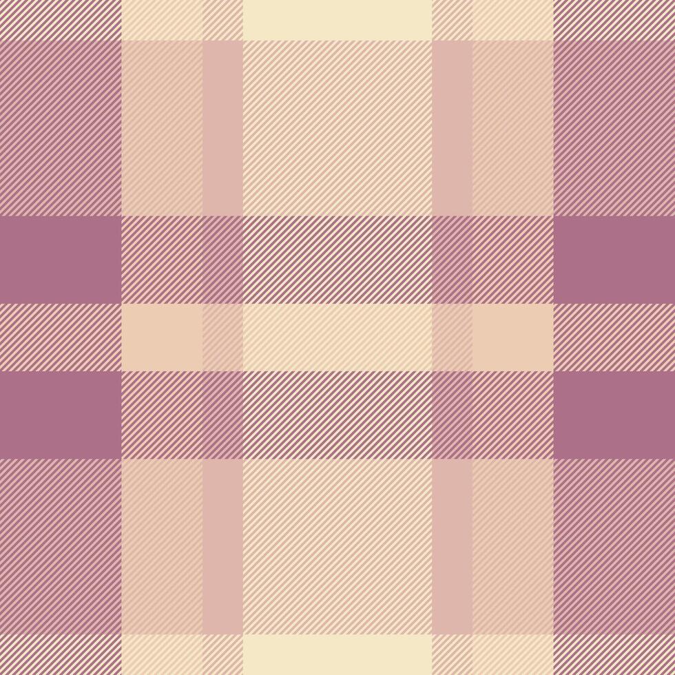 Silky texture seamless, popular tartan background pattern. French textile plaid fabric check in light and pink colors. vector