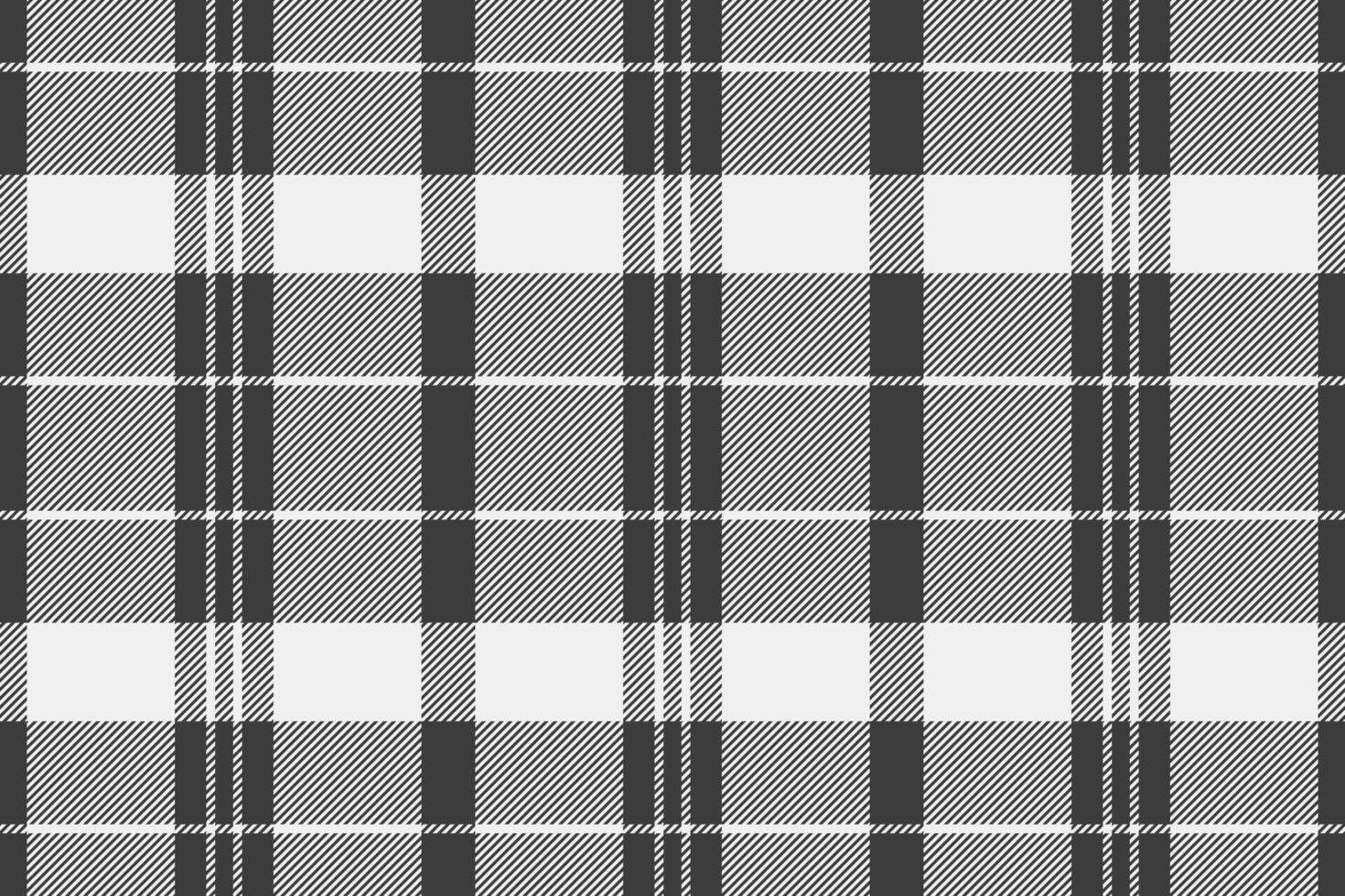 Idea tartan check seamless, decorative fabric pattern. Robe plaid background textile texture in grey and white colors. vector