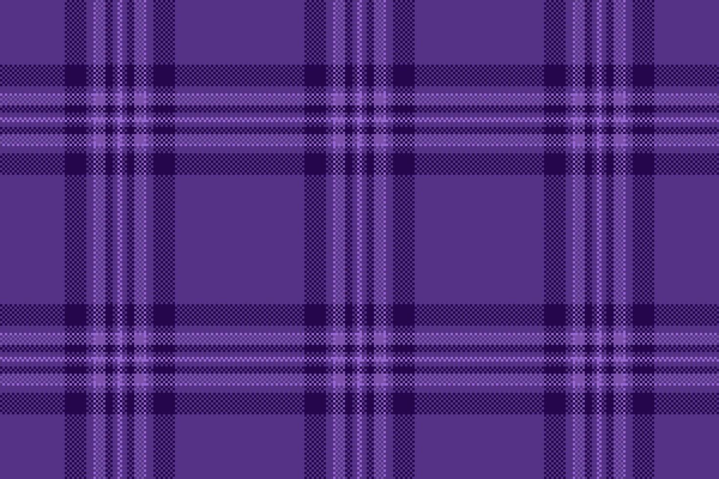 Minimalist textile plaid check, horizontal tartan background. Best texture pattern seamless fabric in violet and dark colors. vector