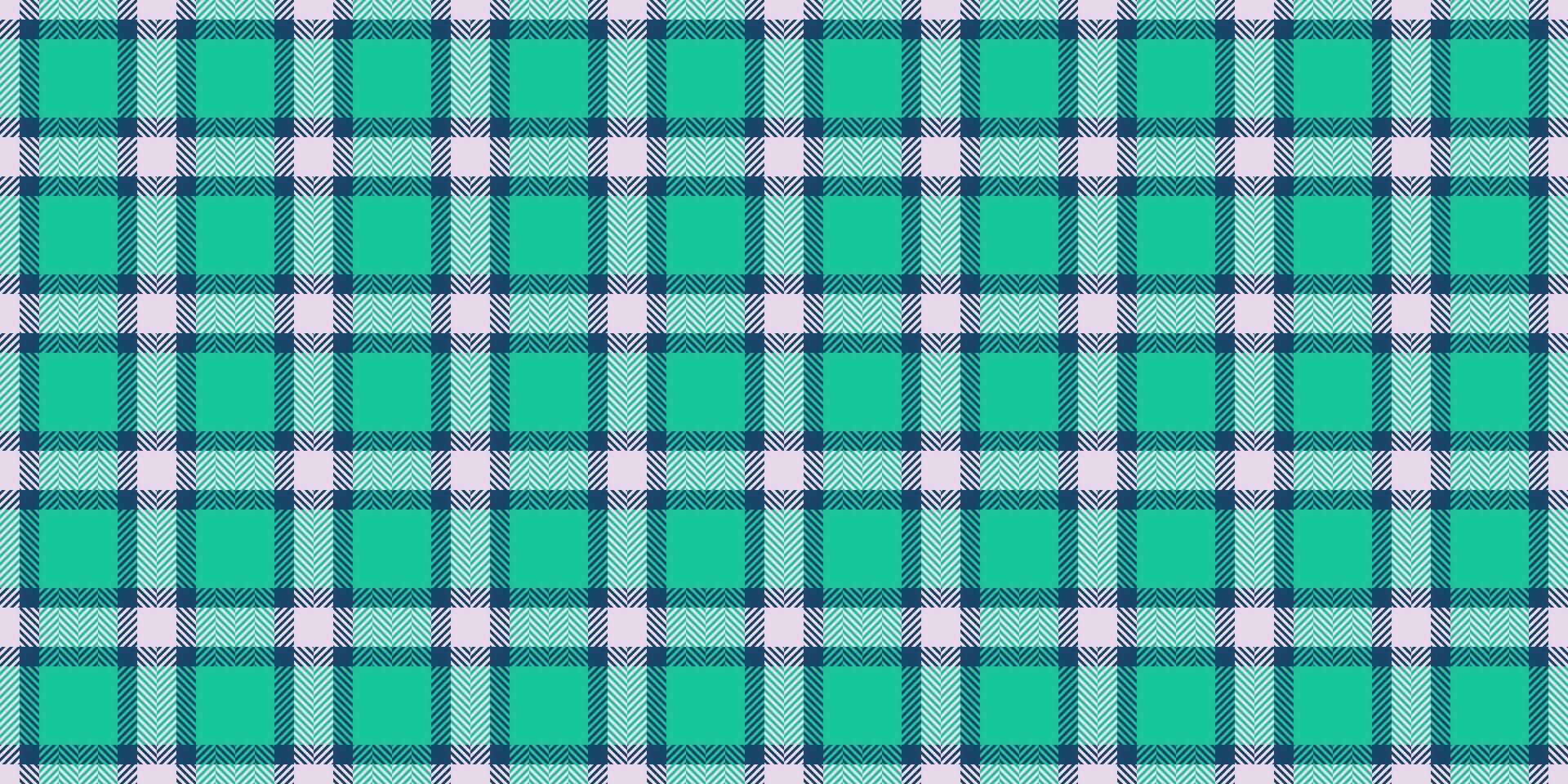 70s texture fabric, real plaid tartan textile. String seamless background check pattern in teal and cyan colors. vector