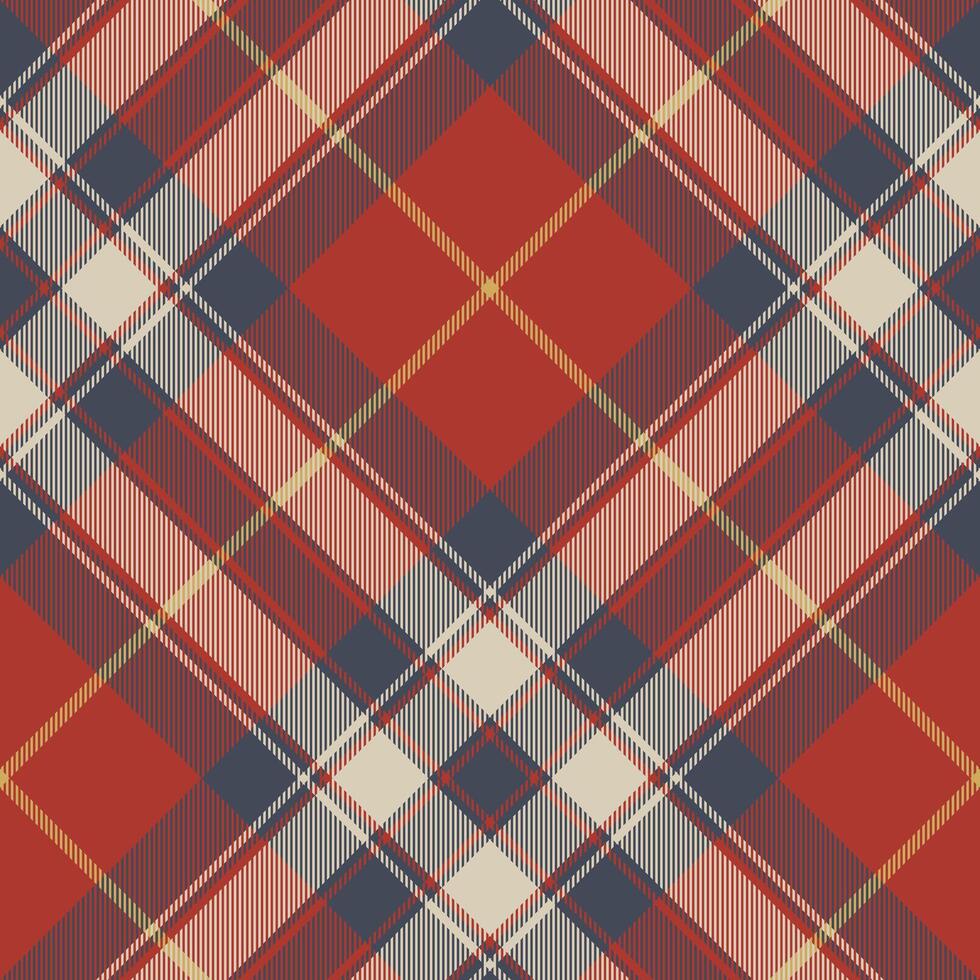 Red blue tartan fabric texture seamless pattern. illustration. vector
