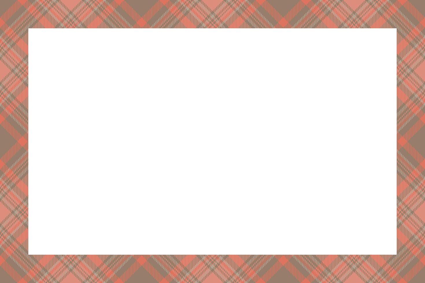 Vintage frame . Scottish border pattern retro style. Tartan plaid ornament. vector