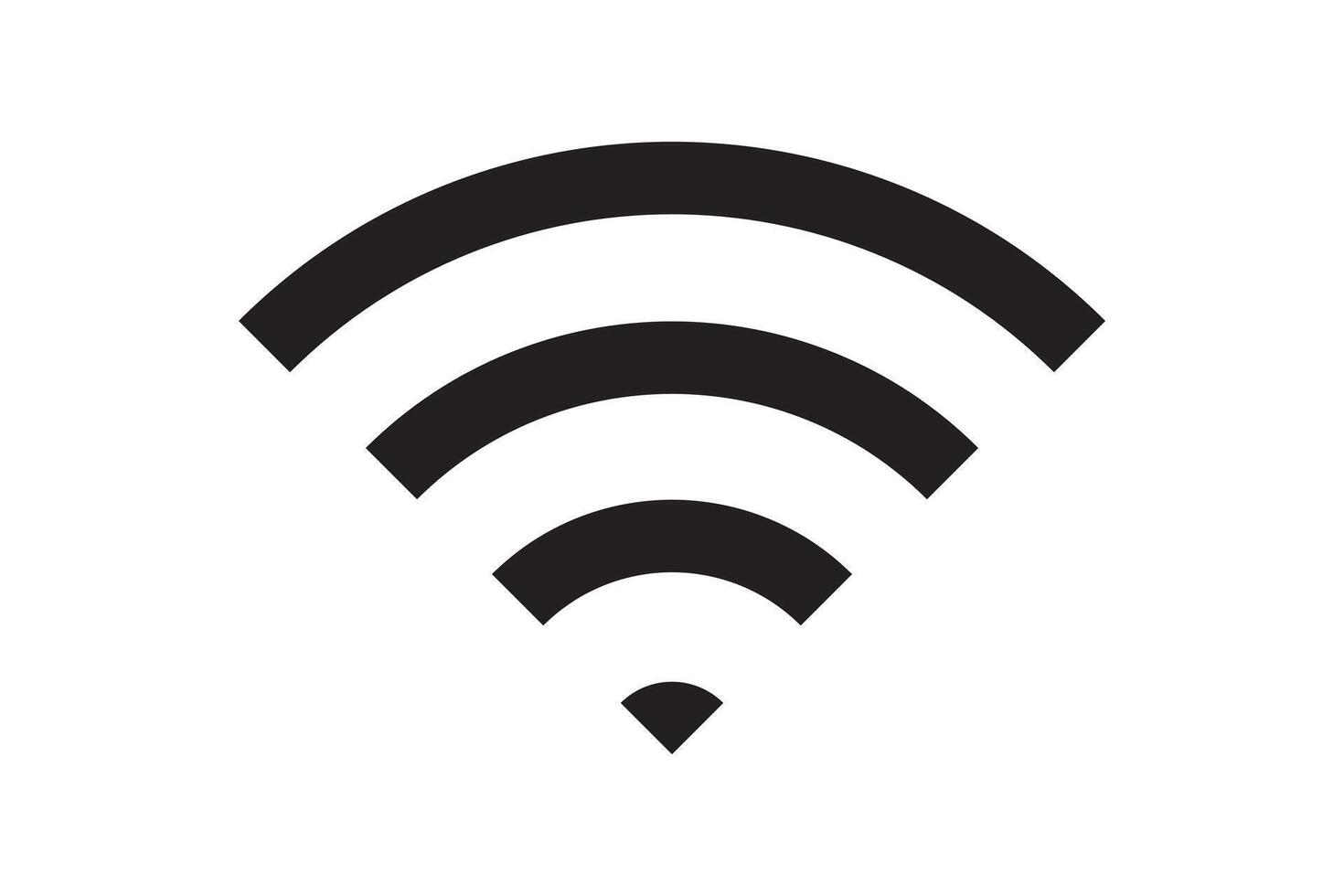 Wi Fi symbol signal connection. wireless internet technology sign. Wifi network communication icon. vector