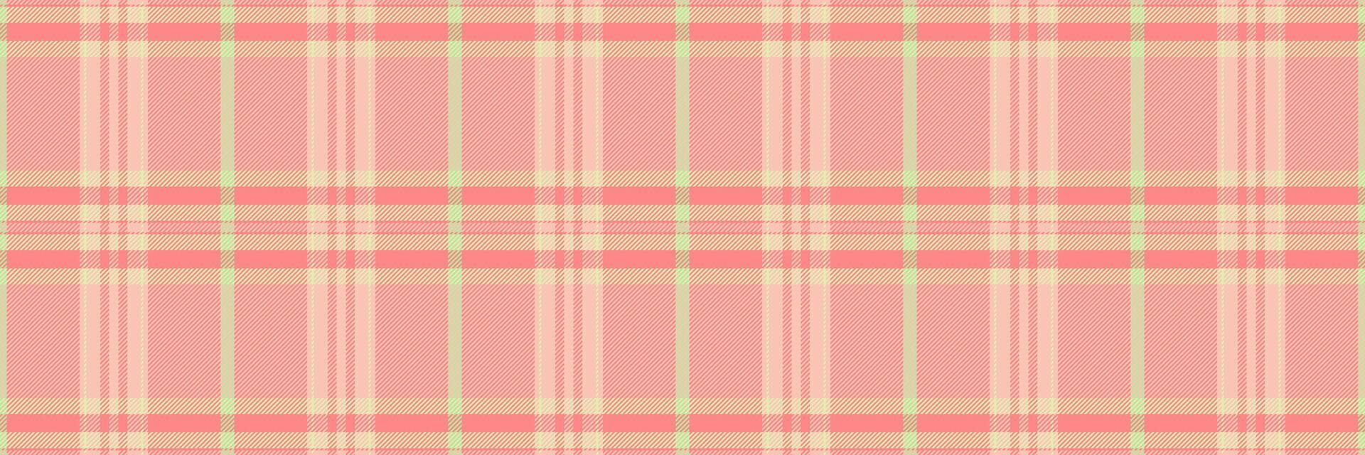 Style texture background , decorative textile plaid seamless. Formal pattern check tartan fabric in light and red colors. vector