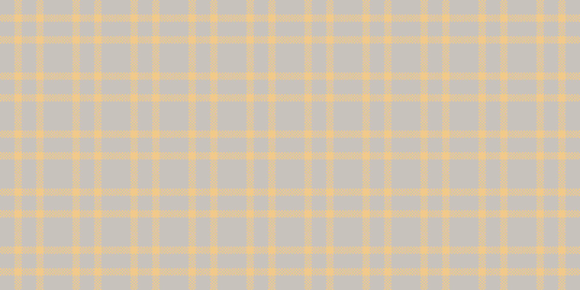 Calm tartan seamless fabric, collage textile check texture. Poster pattern plaid background in grey and amber colors. vector