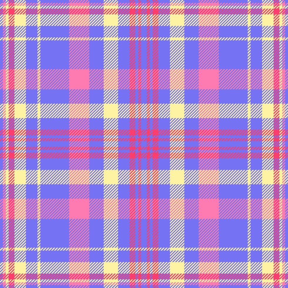 Subtle texture pattern background, selection fabric tartan . Decoration seamless check textile plaid in indigo and yellow colors. vector