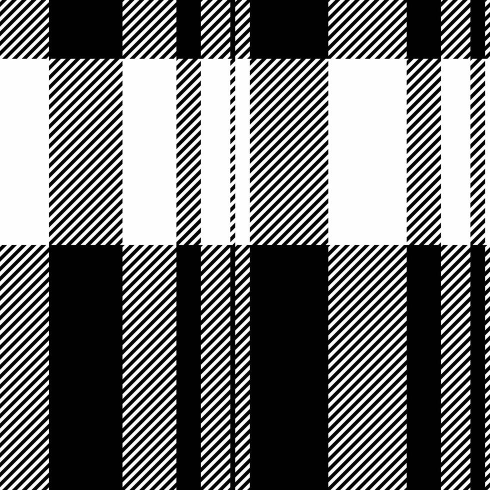 Romantic check fabric tartan, africa pattern seamless . Youth background texture textile plaid in black and white colors. vector