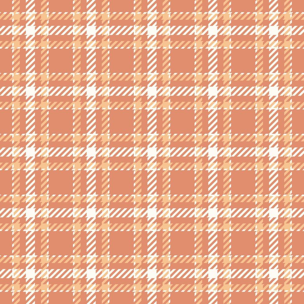 Everyday textile texture seamless, designer plaid pattern check. Effect fabric background tartan in orange and ivory colors. vector