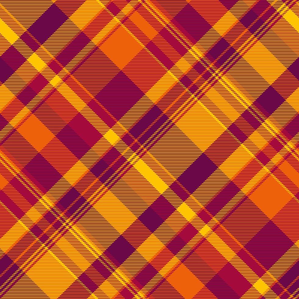 Stripe tartan fabric , bathroom textile seamless pattern. Fibrous plaid texture check background in pink and golden poppy colors. vector