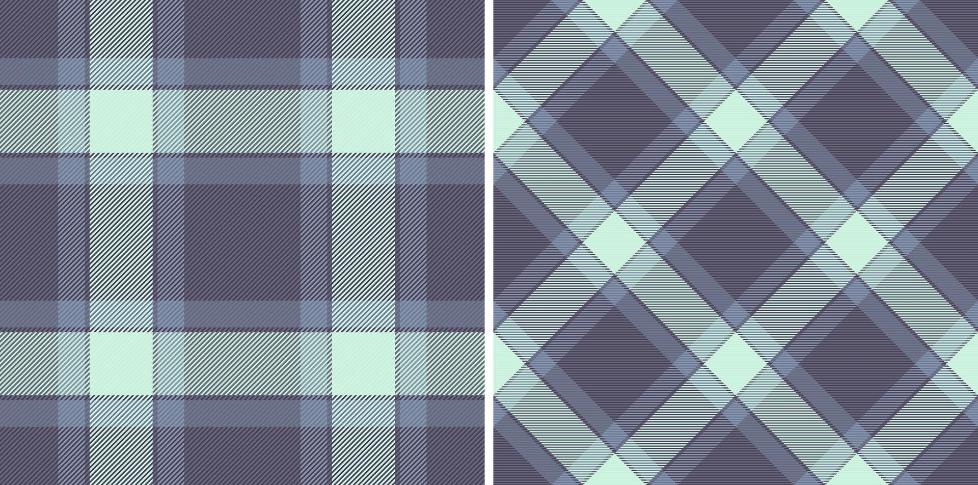 Seamless background of tartan check texture with a textile fabric pattern plaid. Set in sea colors. Colourful abstract geometric checkered wallpaper. vector