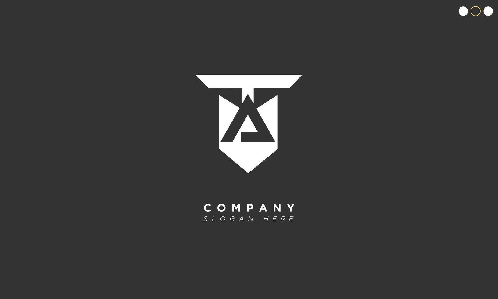 TA Alphabet letters Initials Monogram logo vector