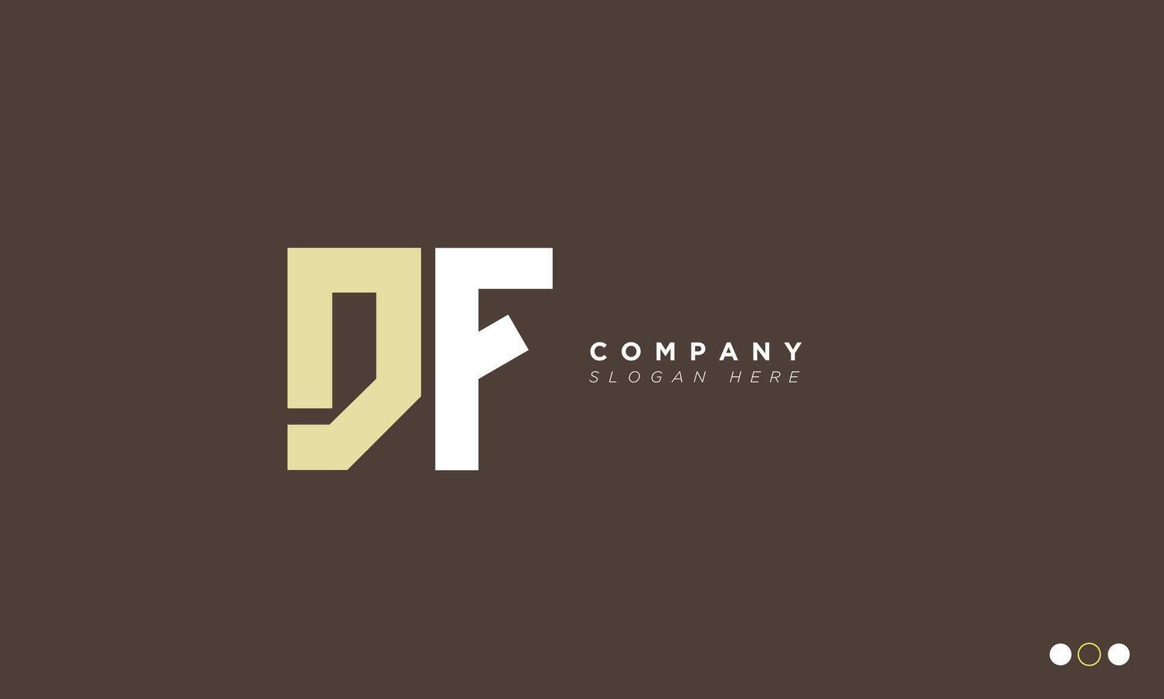 DF Alphabet letters Initials Monogram logo vector