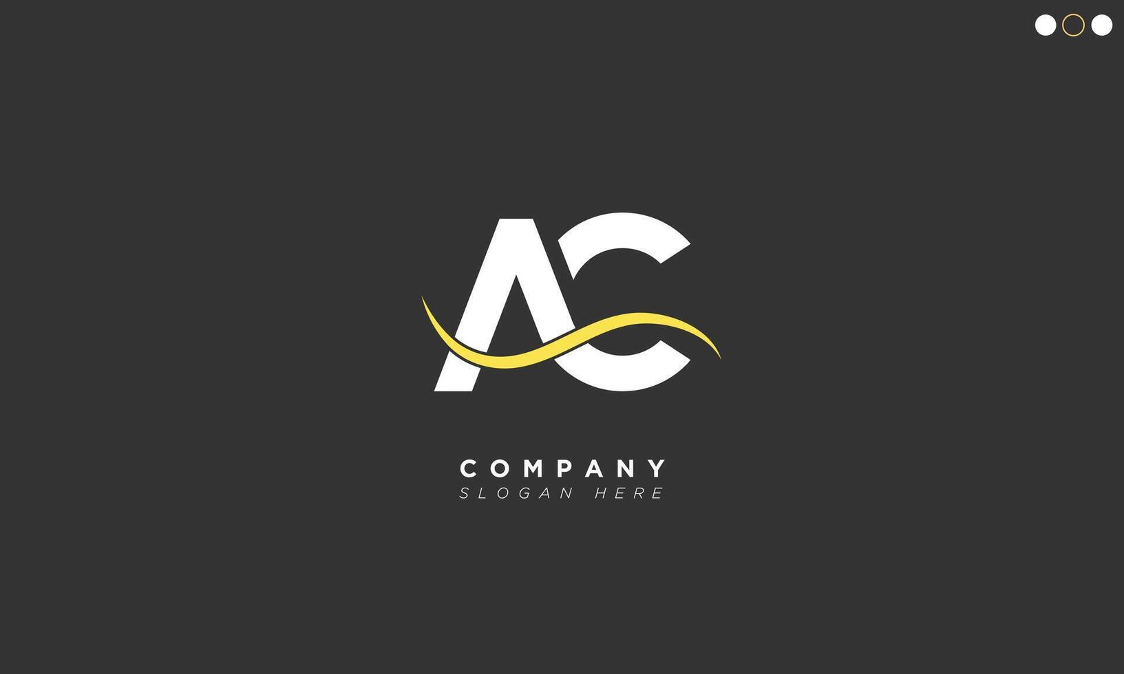 AC Alphabet letters Initials Monogram logo vector