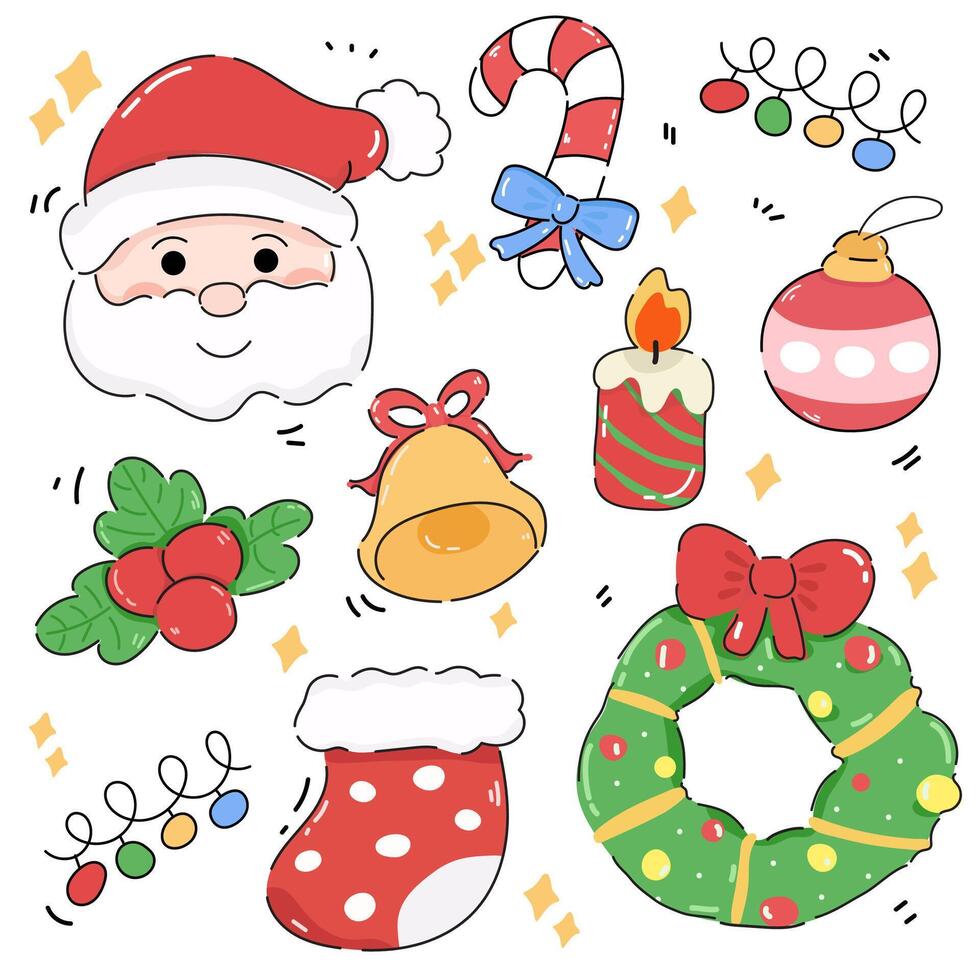 Christmas icons are ideal for seasonal and festive designs. with winter related icons vector