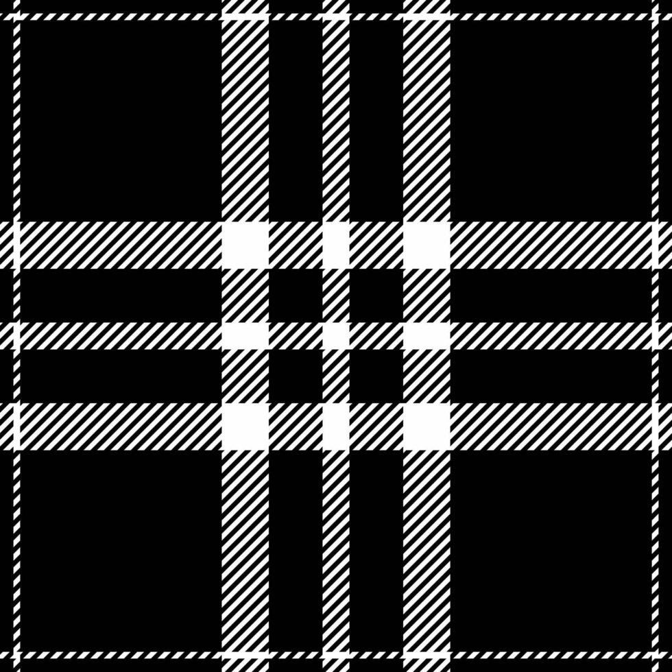 Scottish background tartan textile, festive fabric plaid texture. Pretty check pattern seamless in black and white colors. vector