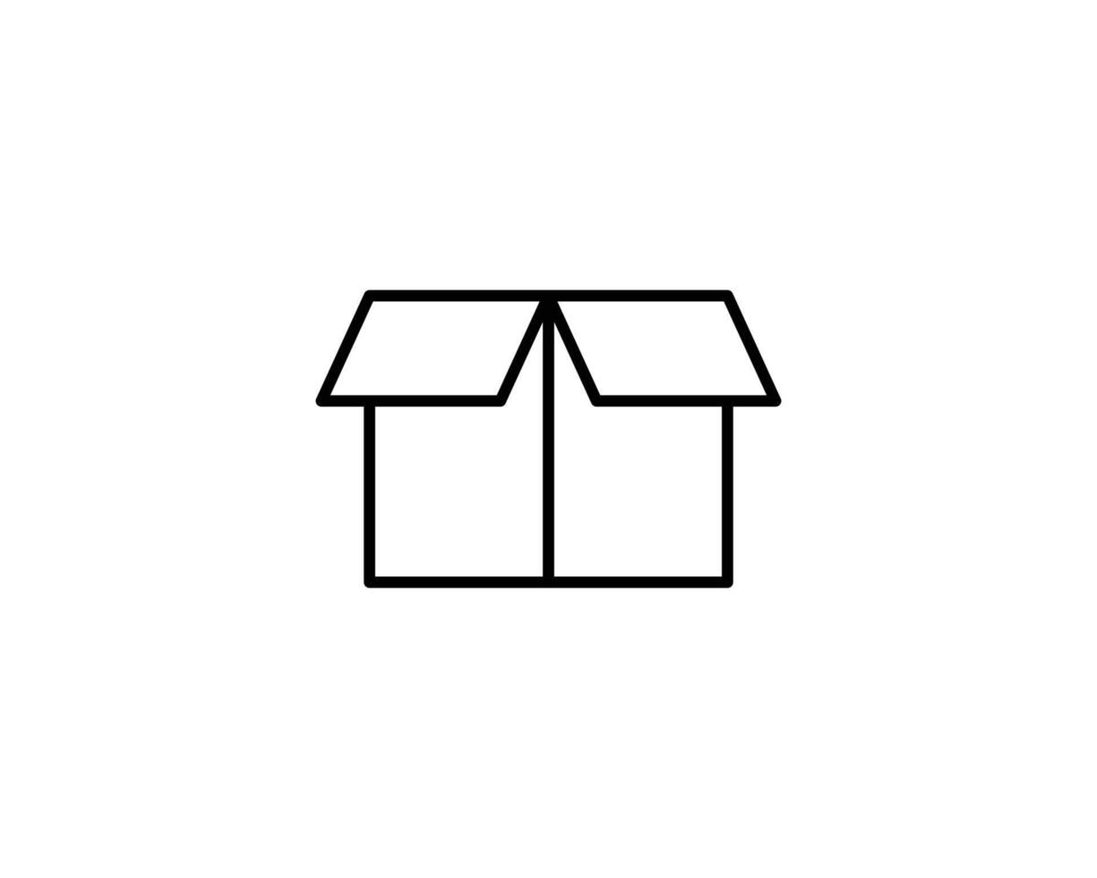 Delivery packaging icon. Cargo cardboard box icons. Carton package sign from line geometric shapes. vector