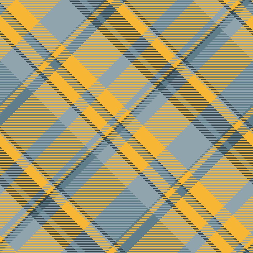 Preppy pattern check background, uniform fabric plaid. Poncho seamless textile texture tartan in cyan and amber colors. vector