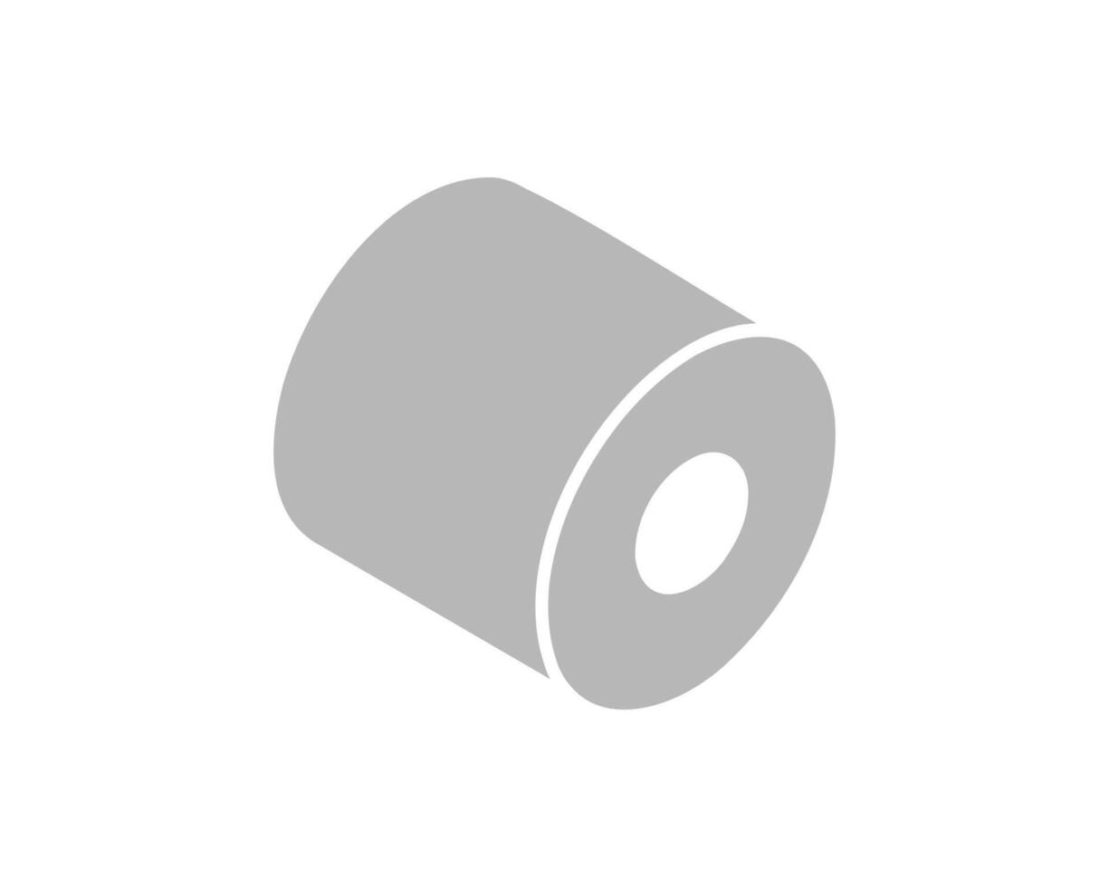 Toilet paper roll or tube icon design, template for wc. Bathroom hygiene icons, kitchen cleaning towel. Blank soft scroll product. vector