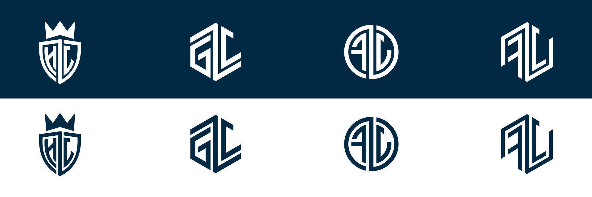 Trendy FJ JF letter logo design vector