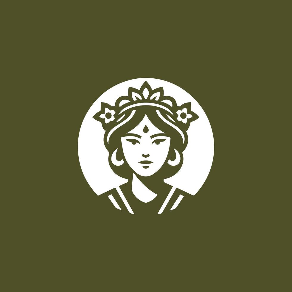 culture indonesian lady logo vector