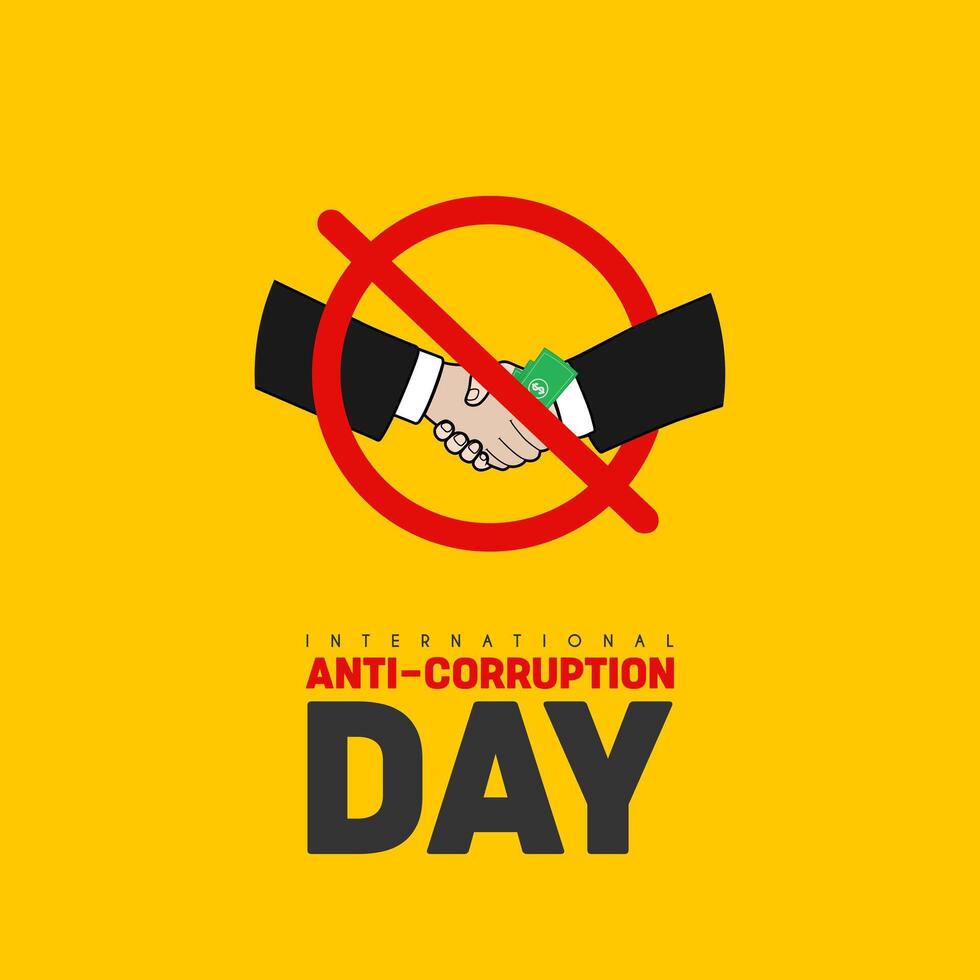Stop Corruption, International Anti Corruption day, Poster and banner, 9 December vector
